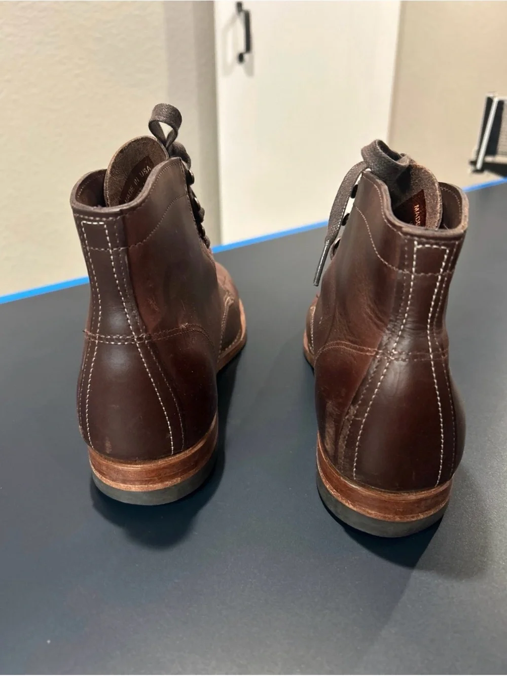 Wolverine 1000 Mile Evans Classic Boots Mens 8 D Brown Leather Casual Dress